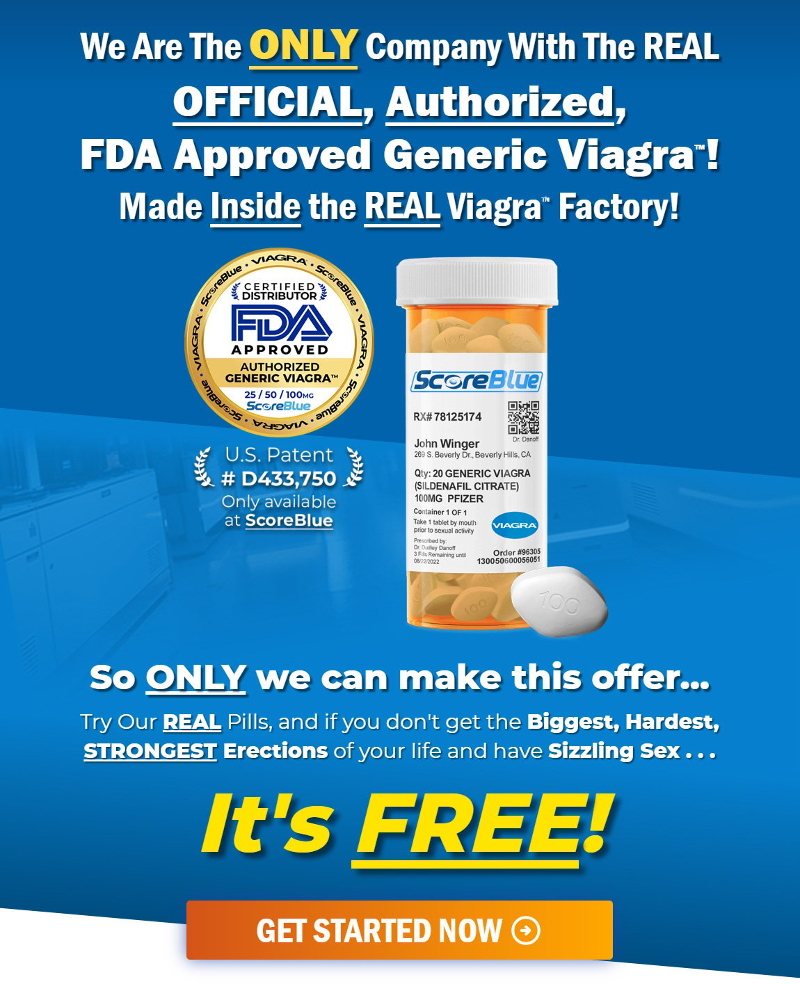 /we are the only company with the real official authorized fda approved generic viagra