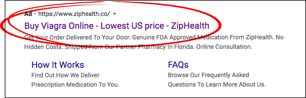 ZipHealth on Google Ads